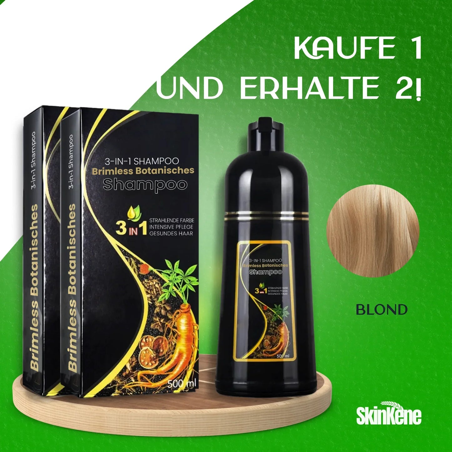 KAUF 1 – ERHALTE 2 | Brimless Botanisches 3-in-1 Shampoo – Hält bis zu 6 Monate + Gratisgeschenk