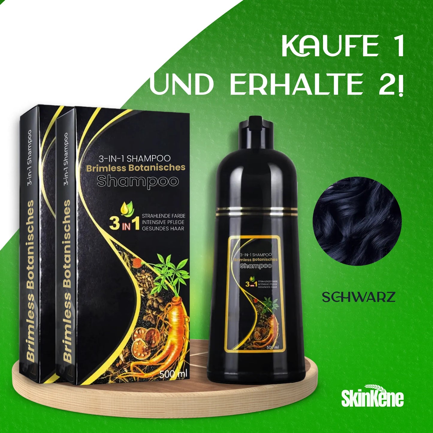 KAUF 1 – ERHALTE 2 | Brimless Botanisches 3-in-1 Shampoo – Hält bis zu 6 Monate + Gratisgeschenk